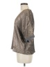 Deletta Metallic Silver 3/4 Sleeve Top Size M - photo 5