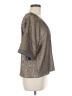 Deletta Metallic Silver 3/4 Sleeve Top Size M - photo 4