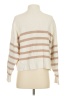 MNG Stripes Ivory Turtleneck Sweater Size XS - photo 2