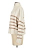 MNG Stripes Ivory Turtleneck Sweater Size XS - photo 5