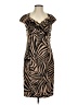 Kay Unger 100% Polyester Animal Print Brown Cocktail Dress Size 4 - photo 1