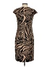 Kay Unger 100% Polyester Animal Print Brown Cocktail Dress Size 4 - photo 2