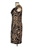 Kay Unger 100% Polyester Animal Print Brown Cocktail Dress Size 4 - photo 5