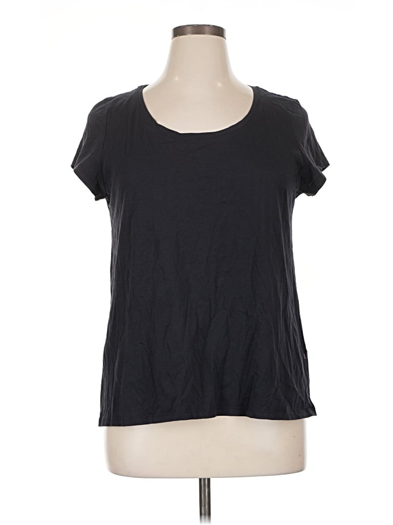 Pre-owned Garnet Hill Short Sleeve T-shirt In Black