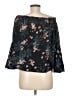Japna 100% Polyester Black 3/4 Sleeve Blouse Size M - photo 2
