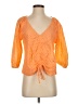 Sanctuary 100% Cotton Orange 3/4 Sleeve Blouse Size S - photo 1