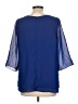 STACEES Blue 3/4 Sleeve Blouse Size 12 (estimated) - photo 2