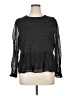 Ann Taylor LOFT 100% Polyester Black Long Sleeve Blouse Size XL - photo 1