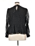 Ann Taylor LOFT 100% Polyester Black Long Sleeve Blouse Size XL - photo 2