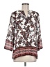 violet b. 100% Polyester Paisley Ivory 3/4 Sleeve Blouse Size M - photo 1