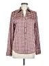 Worthington Houndstooth Burgundy Long Sleeve Blouse Size M - photo 1
