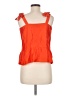 J.Crew 100% Silk Orange Sleeveless Silk Top Size 6 - photo 2