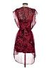 Express 100% Polyester Floral Burgundy Cocktail Dress Size XS - photo 2