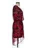 Express 100% Polyester Floral Burgundy Cocktail Dress Size XS - photo 4