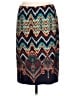 Sunny Leigh Print Teal Casual Skirt Size L - photo 2