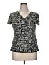 Croft & Barrow 100% Nylon Black Short Sleeve Blouse Size XL - photo 1