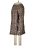 Solitaire 100% Rayon Print Brown Casual Pants Size M - photo 2