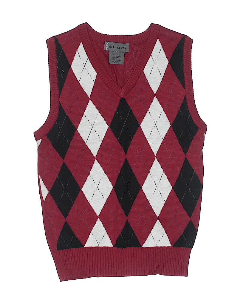 maroon sweater vest