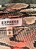 Express 100% Polyester Animal Print Silver Long Sleeve Blouse Size XS - photo 7