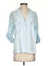 J.Crew Blue 3/4 Sleeve Button-Down Shirt Size 4 - photo 1