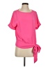 Trina Turk 100% Polyester Pink Short Sleeve Blouse Size XS - photo 1