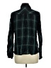 CAbi 100% Viscose Plaid Green Long Sleeve Button-Down Shirt Size M - photo 2