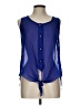 Utopia 100% Polyester Blue Sleeveless Blouse Size L - photo 1