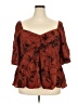 Torrid Brown 3/4 Sleeve Blouse Size 3X Plus (3) - photo 1