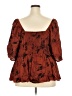Torrid Brown 3/4 Sleeve Blouse Size 3X Plus (3) - photo 2