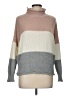 Tecrew 100% Acrylic Color Block Gray Turtleneck Sweater Size M - photo 1