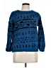 Forever 21 Print Blue Pullover Sweater Size L - photo 1