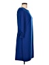Chetta B Solid Blue Casual Dress Size L - photo 4