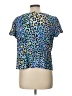 Rafaella 100% Cotton Animal Print Blue Short Sleeve Blouse Size L (petite) - photo 2