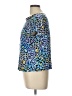 Rafaella 100% Cotton Animal Print Blue Short Sleeve Blouse Size L (petite) - photo 5