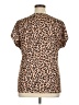 Sampeel Animal Print Brown Short Sleeve T-Shirt Size XL - photo 2