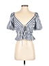 4SI3NNA Blue Short Sleeve Blouse Size XS - photo 1