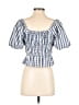 4SI3NNA Blue Short Sleeve Blouse Size XS - photo 2