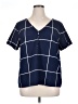 Shein 100% Polyester Blue Short Sleeve Blouse Size 1X - photo 1