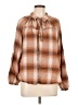 Blu Pepper 100% Rayon Brown Long Sleeve Blouse Size L - photo 1