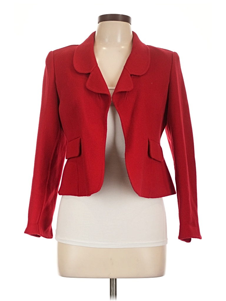 Pre-owned Ellen Tracy Blazer Jacket In Red