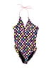 Justice Polka Dots Purple One Piece Swimsuit Size 16 - photo 1