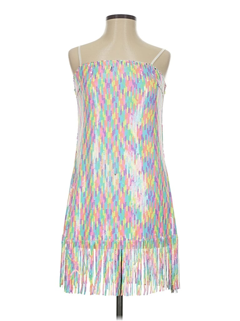 Pre-owned Blue B Cocktail Dress In Silver