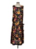 Assorted Brands 100% Rayon Floral Black Casual Dress Size P - photo 2