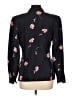 Doncaster Collection 100% Silk Floral Black Blue Silk Blazer Size 12 - photo 2