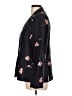 Doncaster Collection 100% Silk Floral Black Blue Silk Blazer Size 12 - photo 5