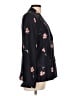Doncaster Collection 100% Silk Floral Black Blue Silk Blazer Size 12 - photo 4