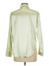 Anna-kaci 100% Polyester Metallic Green Long Sleeve Blouse Size L - photo 2