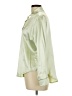 Anna-kaci 100% Polyester Metallic Green Long Sleeve Blouse Size L - photo 5