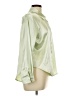 Anna-kaci 100% Polyester Metallic Green Long Sleeve Blouse Size L - photo 4