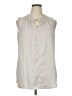 CAbi Ivory Sleeveless Button-Down Shirt Size XL - photo 1